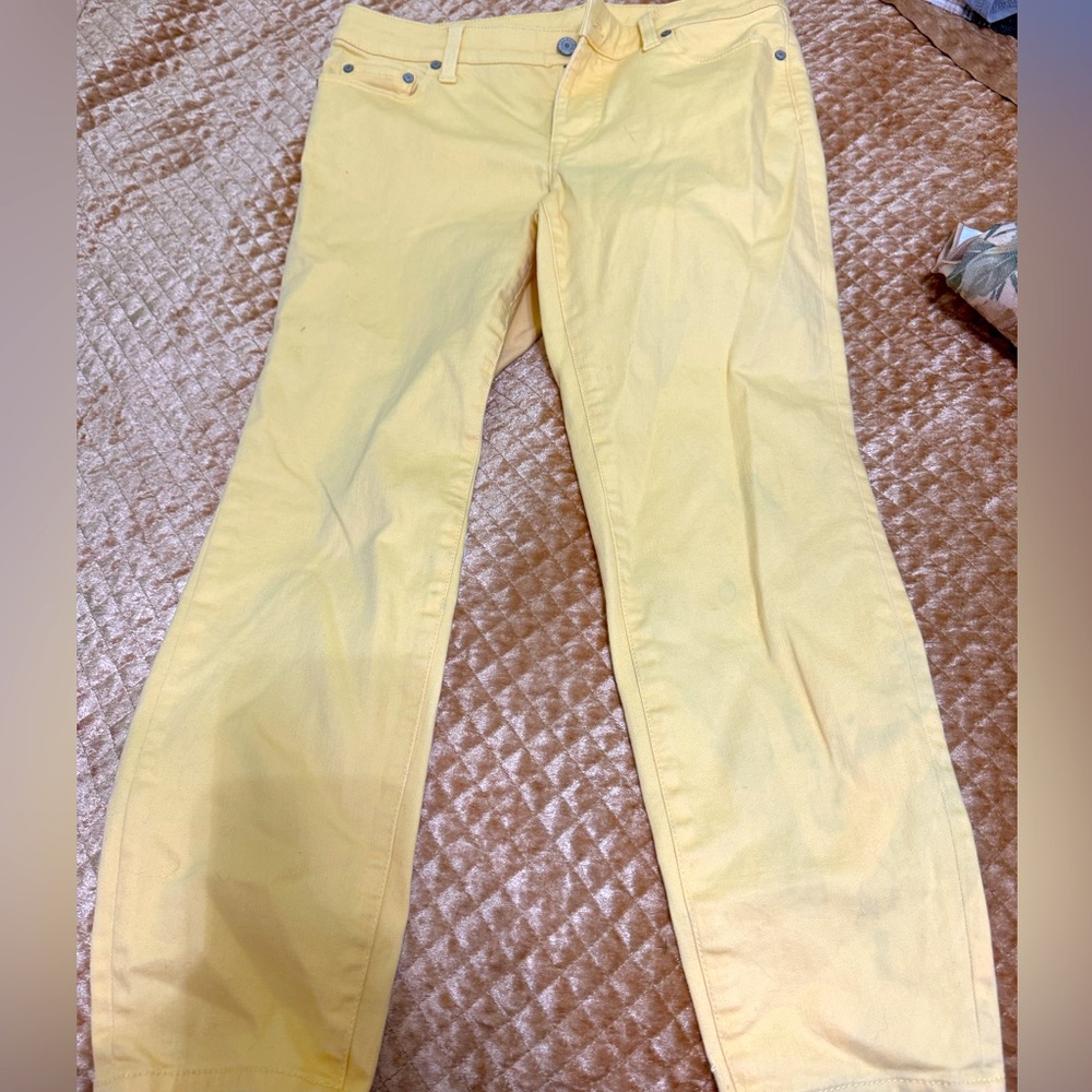 Talbots Yellow Ankle Cropped Jeans